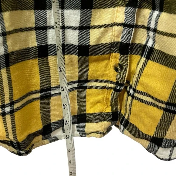 No Boundaries Juniors XXXL 21 Plaid Hooded Button Up Flannel Shirt Jacket - Picture 6 of 11